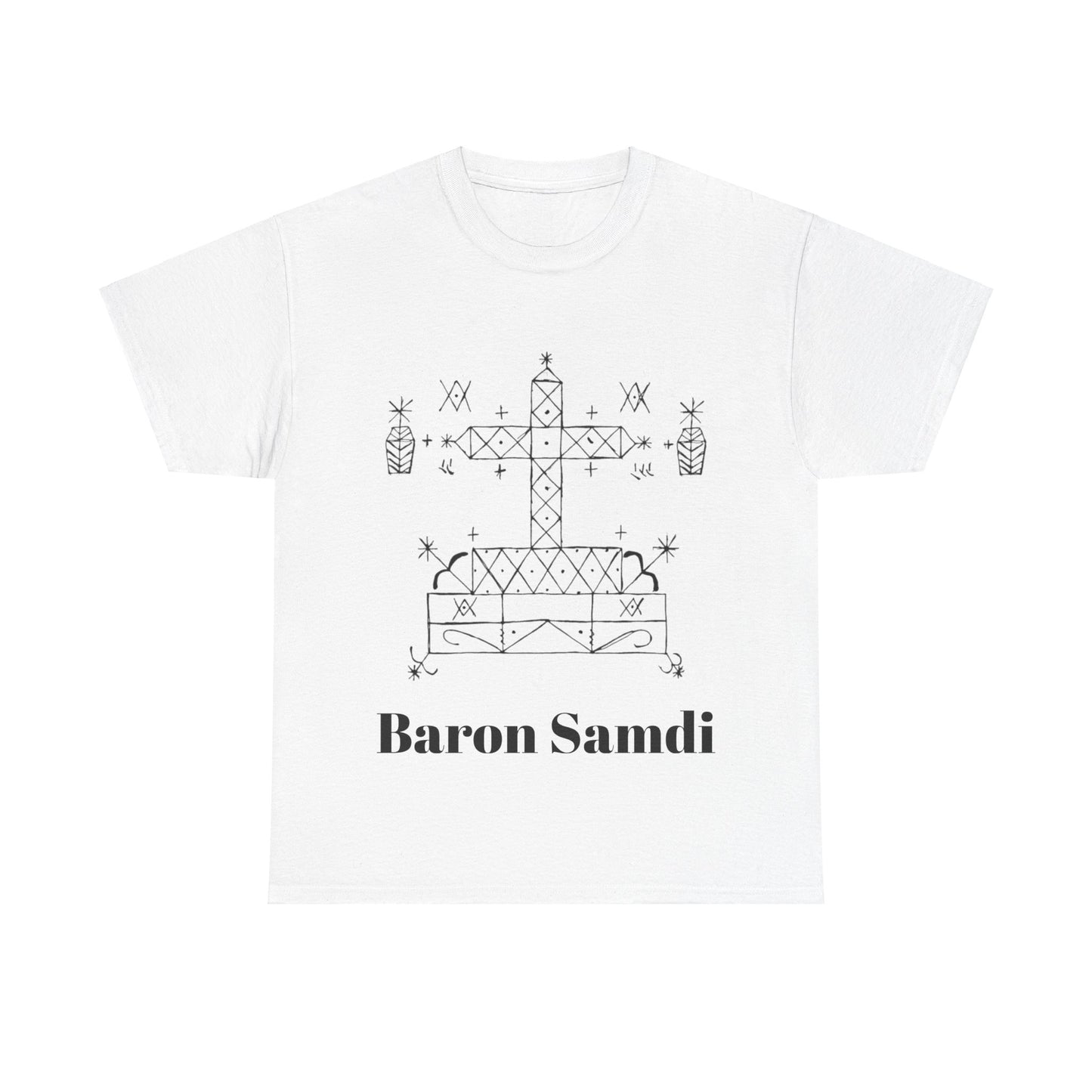 Baron Samdi Vodou Veve Unisex Tee, Haitian Vodou, Machetoupatou