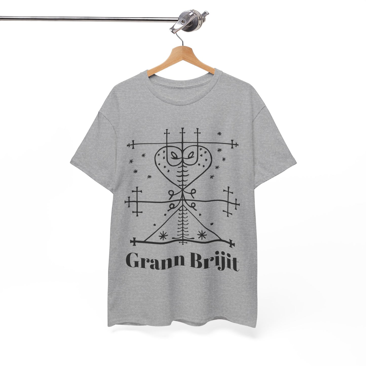 Grann Brijit Vodou Veve Unisex Tee, Haitian Vodou, Machetoupatou