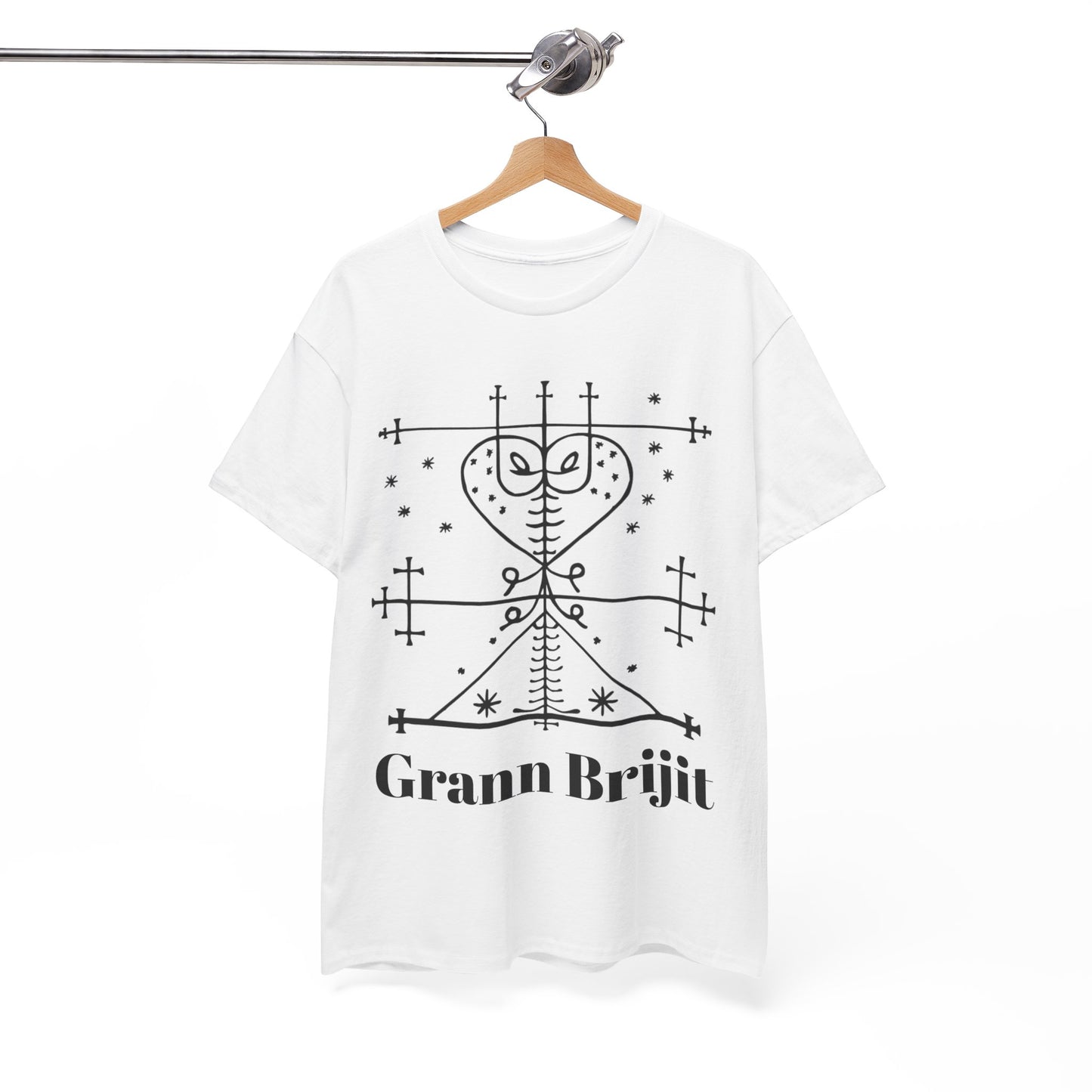 Grann Brijit Vodou Veve Unisex Tee, Haitian Vodou, Machetoupatou