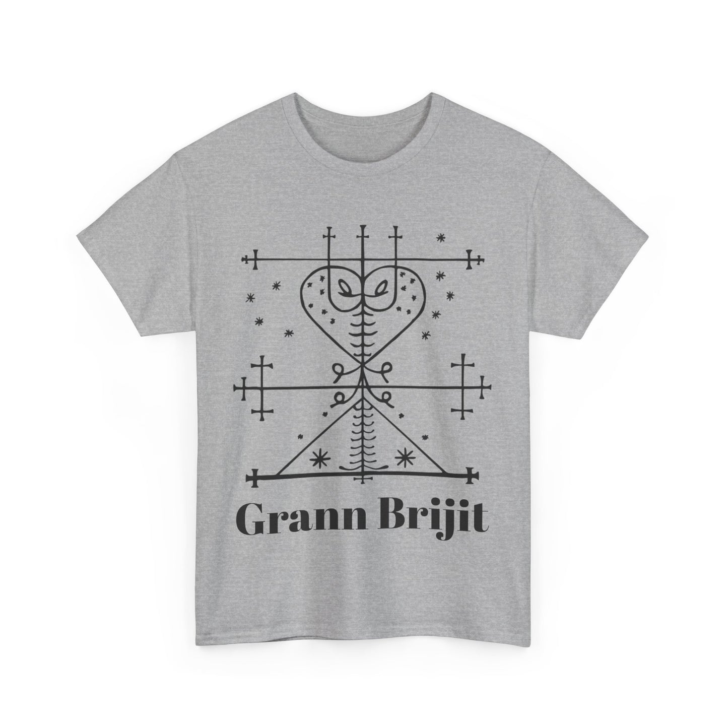 Grann Brijit Vodou Veve Unisex Tee, Haitian Vodou, Machetoupatou