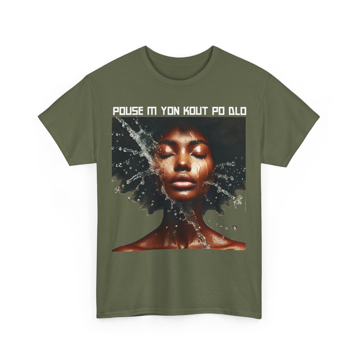 Ban Mwen yon Kout Po Dlo Model3, by Kome Senterez, Haitian TShirt, Machetoupatou