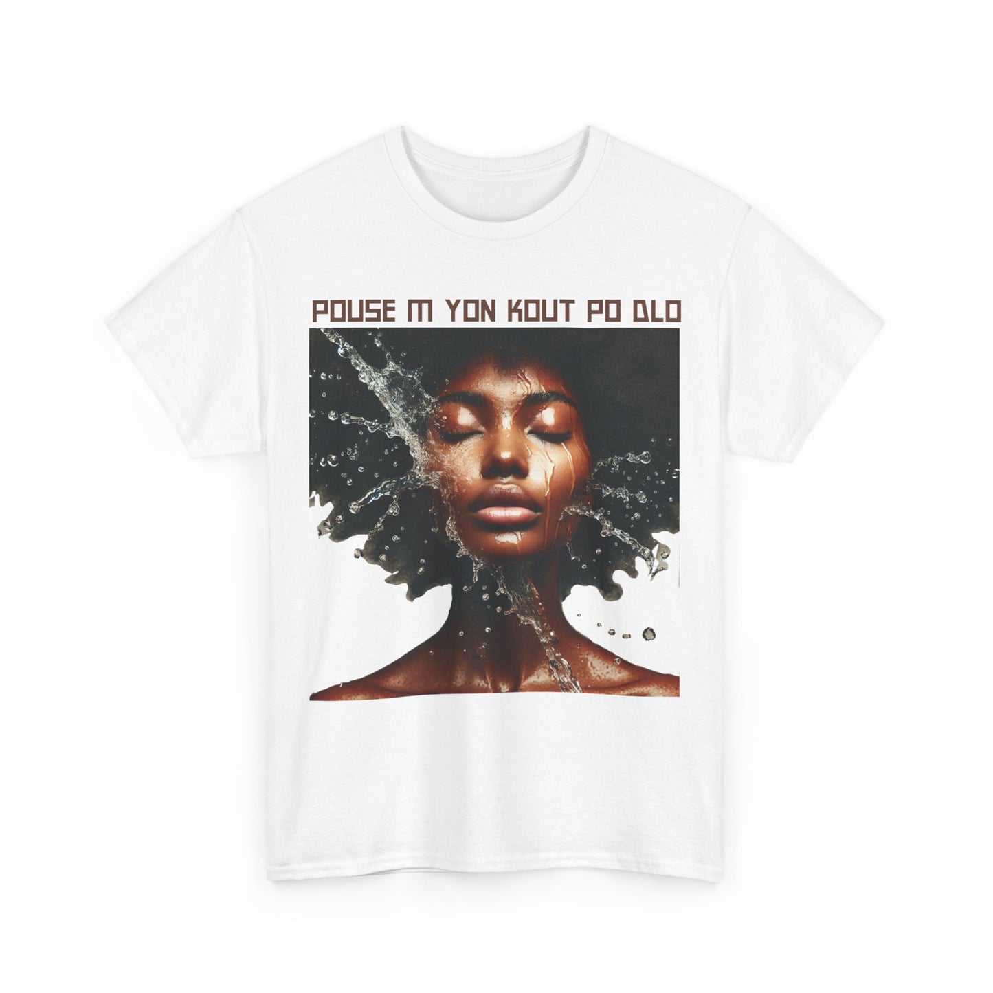 Ban Mwen yon Kout Po Dlo Model3, by Kome Senterez, Haitian TShirt, Machetoupatou