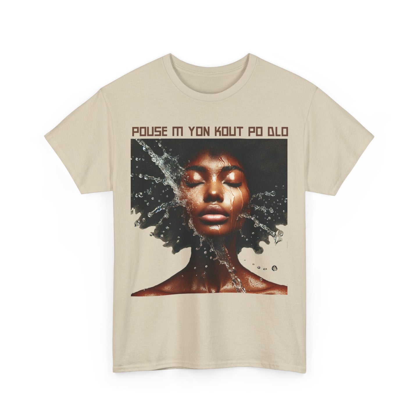 Ban Mwen yon Kout Po Dlo Model3, by Kome Senterez, Haitian TShirt, Machetoupatou