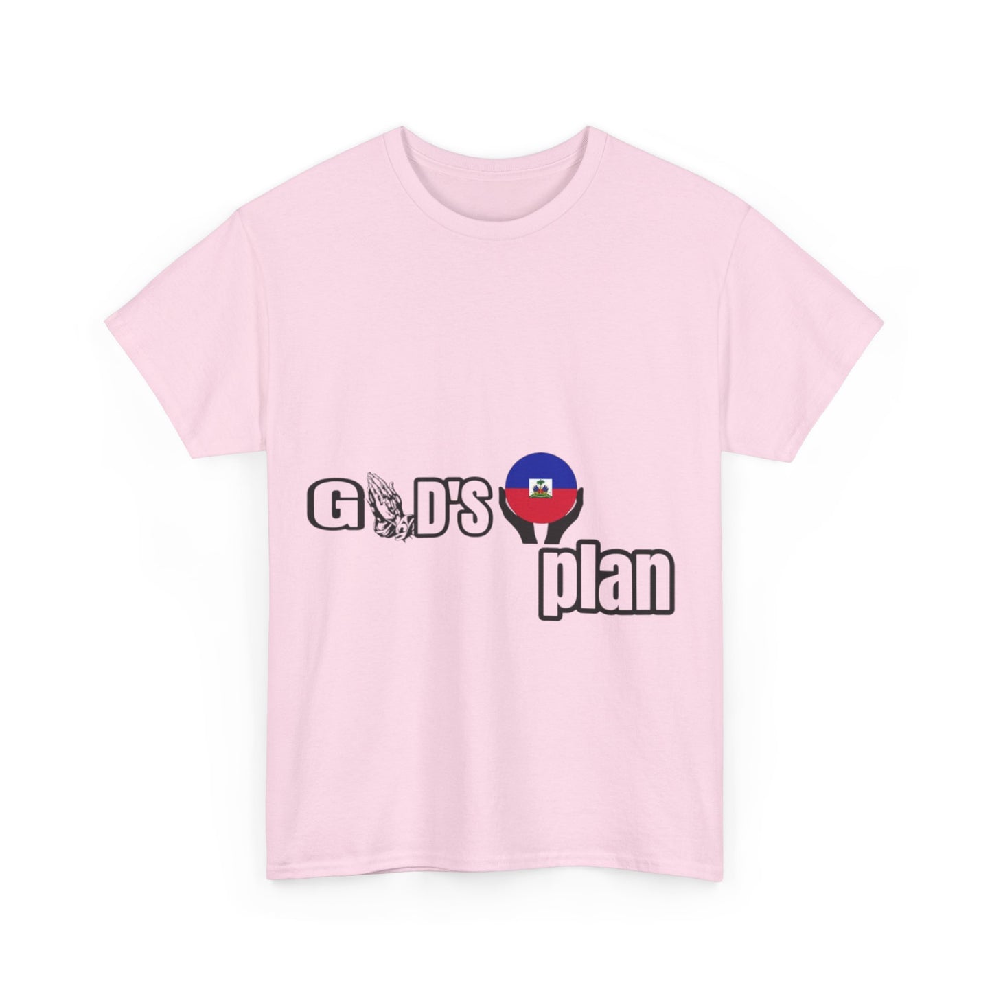 God's Plan with the Haiti Flag" t-shirts, by Mama Benie