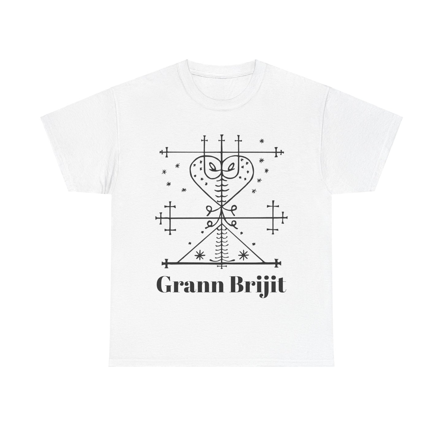 Grann Brijit Vodou Veve Unisex Tee, Haitian Vodou, Machetoupatou