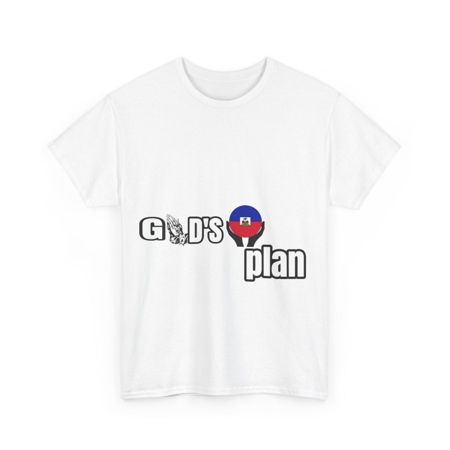 God's Plan with the Haiti Flag" t-shirts, by Mama Benie