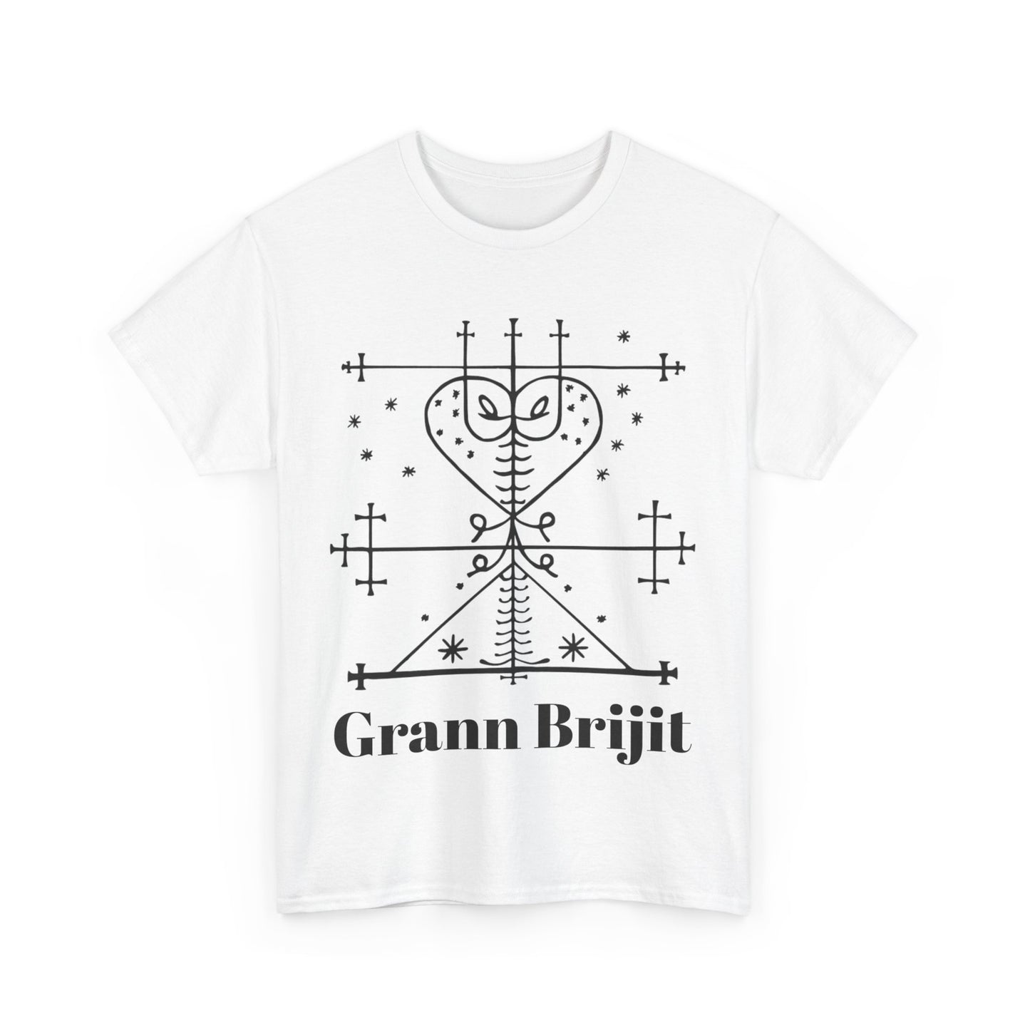 Grann Brijit Vodou Veve Unisex Tee, Haitian Vodou, Machetoupatou