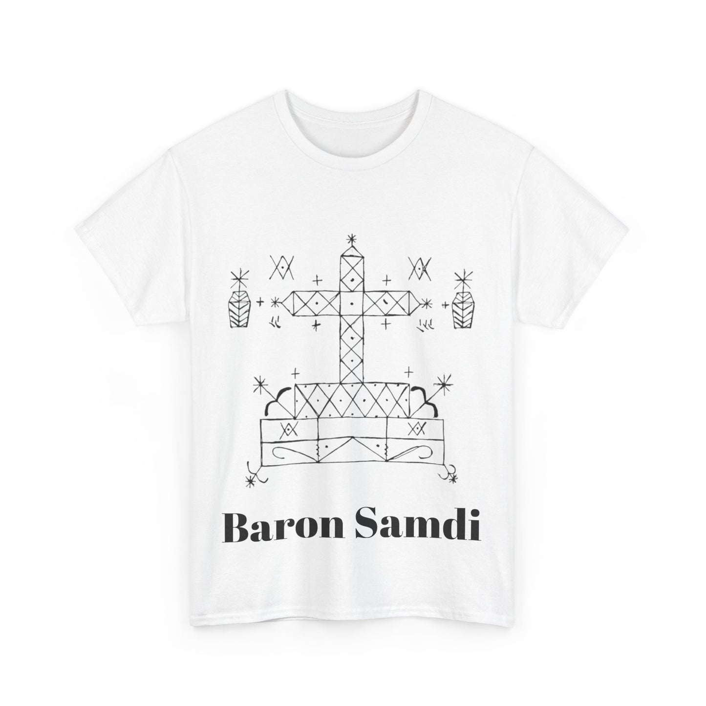 Baron Samdi Vodou Veve Unisex Tee, Haitian Vodou, Machetoupatou