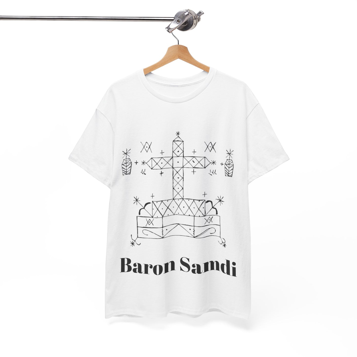 Baron Samdi Vodou Veve Unisex Tee, Haitian Vodou, Machetoupatou